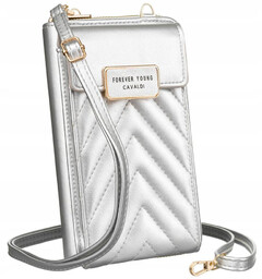 Listonoszka portfel 4U Cavaldi M-10 srebrna