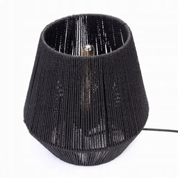 Lampa stojąca strunowa pleciona Boho czarna