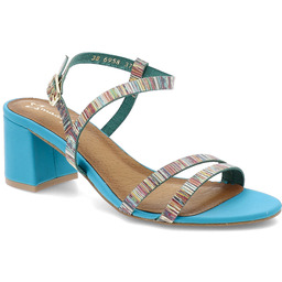 Maciejka Niebieskie Sandały Eleganckie Obuwie Damskie Na Obcasie