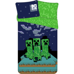 Pościel bawełniana 140x200 Minecraft Sssleep Tight poszewka 50x70