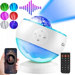 Projektor Galaktyki Timerem 5 Trybów Księżyca Bluetooth Głośnik