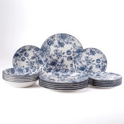 Decodoma Porcelanowy zestaw talerzy GIVERNY 18 szt.
