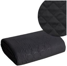 Narzuta 170 x 210 Pikowana Dekoracyjna Boni5 Czarna