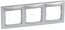 VALENA Ramka potrójna pozioma ALUMINIUM Legrand 770153