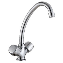 Bateria umywalkowa z kurkami stojąca, wylewka 17cm