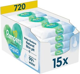 PAMPERS Chusteczki nawilżane Harmonie Aqua (720 szt.)