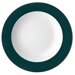 AMBITION Talerz Aura Green 23 cm Biało-zielony