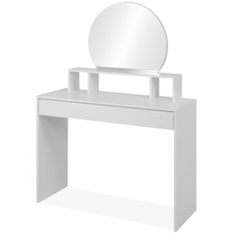 Toaletka z lustrem biała mat 100 cm Image