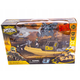 Zestaw Wojskowy Figurki Helikopter Łódź