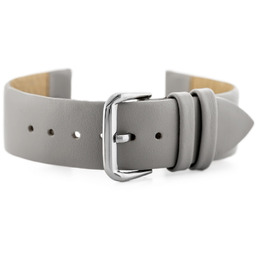 Pasek skórzany do zegarka W86 - szary -