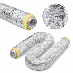 Rura wentylacyjna aluminiowa izolowana spiro rekuperacja 150 mm