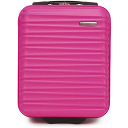 Walizka kabinowa z ABS-u z żebrowaniem różowa