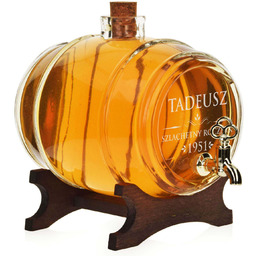 Szklana beczułka beczka antałek karafka 2L z kranikiem