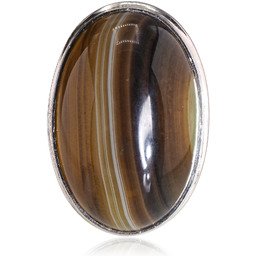 Agat Wyjątkowy Pierścionek Srebro R10-26