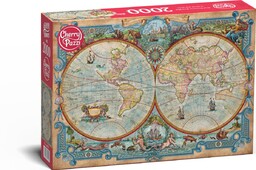 CherryPazzi, puzzle, Great Discoveries World Map, 2000 el.