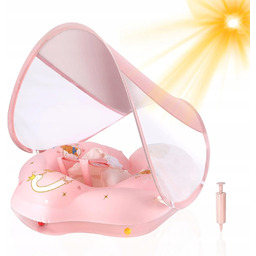 Koło do pływania dla niemowląt z daszkiem Spf