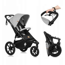 Wózek wielofunkcyjny 2w1 spacerowy biegowy Lionelo Lo-azura Grey
