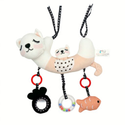 Bocioland Zawieszka sensoryczna pluszowa Kotek