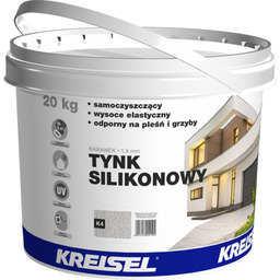 Tynk silikonowy baranek K4 jasno szary 20 kg