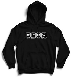 Bluza z kapturem - Eat Sleep Ride Repeat