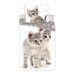 Jerry Fabrics Pościel bawełniana 140x200 Kotki kotek kot