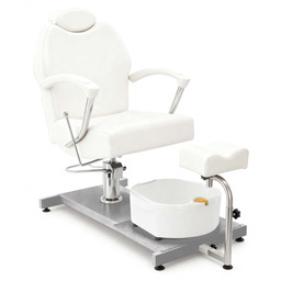 Fotel kosmetyczny do pedicure Velora odchylany z masażerem
