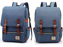 Szkolny plecak Oxford laptopa 15 jeansowy vintage