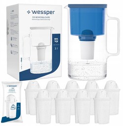 Dzbanek Szklany Wessper D2 Borosilicate 3l 10 Filtr