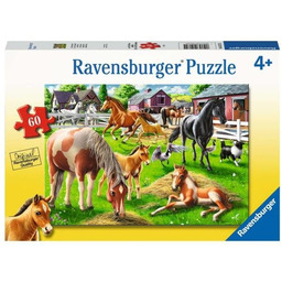 Ravensburger, puzzle, Szczęśliwe konie, 35 el.