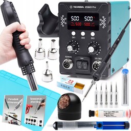 Zestaw Stacja Lutownicza Techrebal 2W1 8586 Hotair 760W