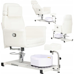 Fotel kosmetyczny do pedicure Luca odchylany z masażerem