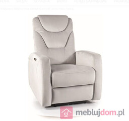 Fotel relaksacyjny KRONOS VELVET Signal Szary jasny