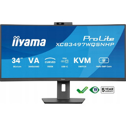 Iiyama Monitor 34 Cale Dock 95W, Rj45, Kvm,2X5W,