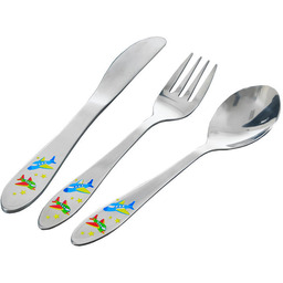 Orion Zestaw sztućców dla dzieci SAMOLOTY 3 szt.