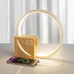 Lampka nocna z budzikiem Blonbar ściemnialna Angielska wtyczka