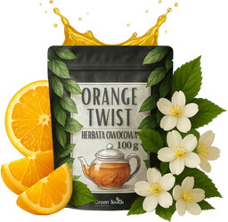 Orange Twist 50 g herbata zielona z pomarańczą,