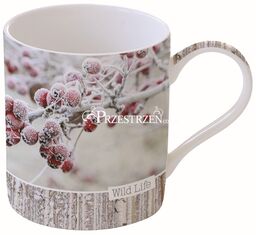 KUBEK PORCELANOWY NA ZIMĘ - WILD LIFE Jarzębina