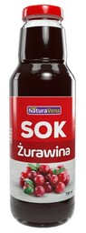 SOK Z ŻURAWINY 100 % 750 ML NATURAVENA