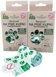 Woreczki na psie kupki Biodegradowalne 45szt.
