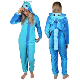 JEDNOCZĘŚCIOWA damska piżama, CIEPŁY kombinezon z kapturem, KOSTIUM