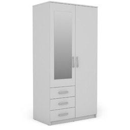 Szafa z lustrem dwudrzwiowa biała mat 100 x