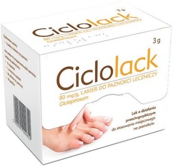 Ciclolack 80mg/g leczniczy lakier do paznokci 3g