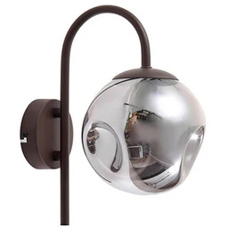 Lindby - Valentina Lampa Ścienna Smoked Grey/Coffee