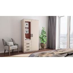 Szafa z lustrem dwudrzwiowa kaszmir mat 100 x