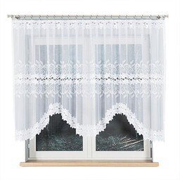 Markizeta Firana żakardowa gotowa 320x140 biała Bastia