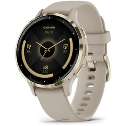 Zegarek Garmin Venu 3S, 41mm AMOLED beżowy