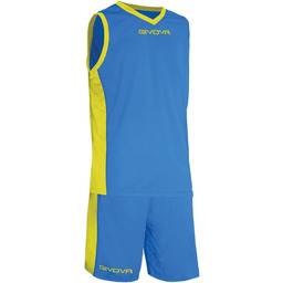 givova Power Kit koszykówka, męski, Power, Multicolore (Azzurro/Giallo),