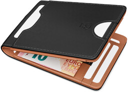 James Hawk Smart Wallet Black/Brown - Portfel