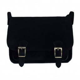 Zamszowa listonoszka ,chlebak Vera Pelle ,pojemna przewieszka A5