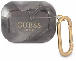 Guess GUAPUNMK AirPods Pro cover czarny/black Marble Collection